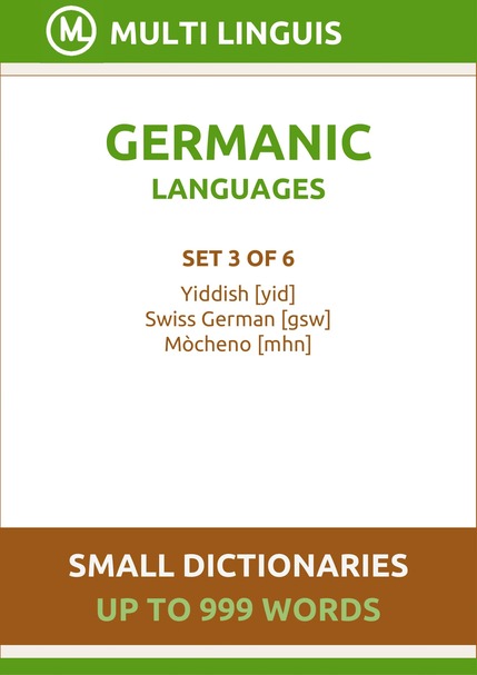 Germanic Languages (Small Dictionaries, Set 3 of 6) - Please scroll the page down!